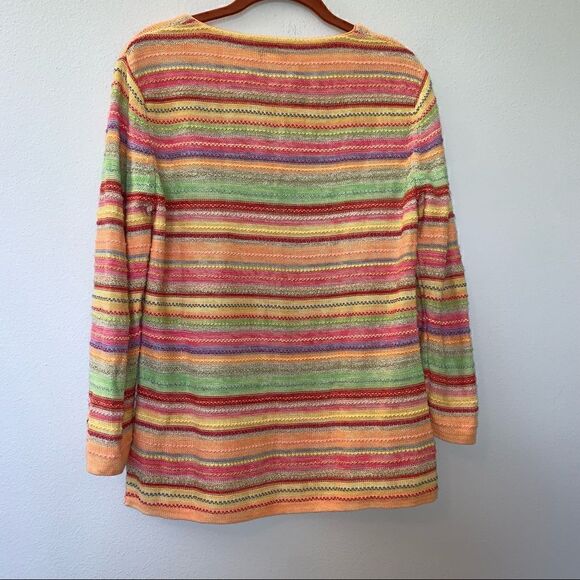 Talbots Colorful Striped Sweater Top - Picture 5 of 7